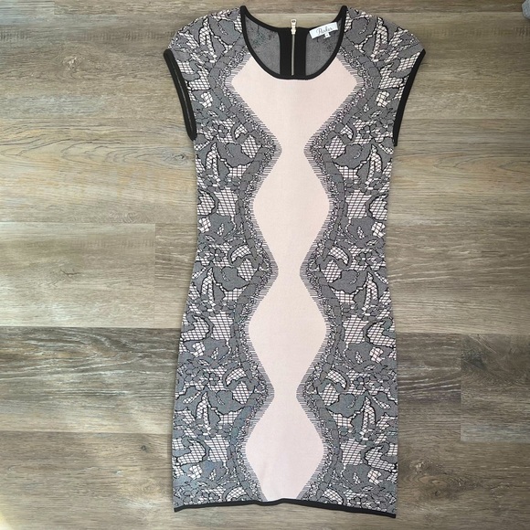 Parker lace print bodycon dress